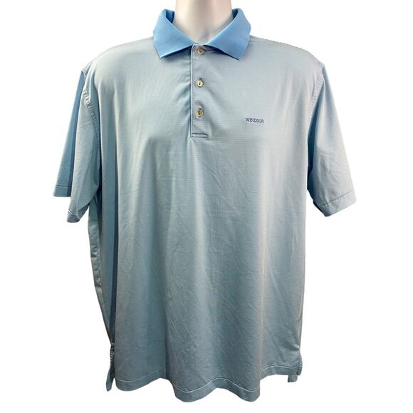 Peter Millar Polo Shirt Men's Large Blue Summer Comfort Golf Windsor Stretch - Picture 1 of 9